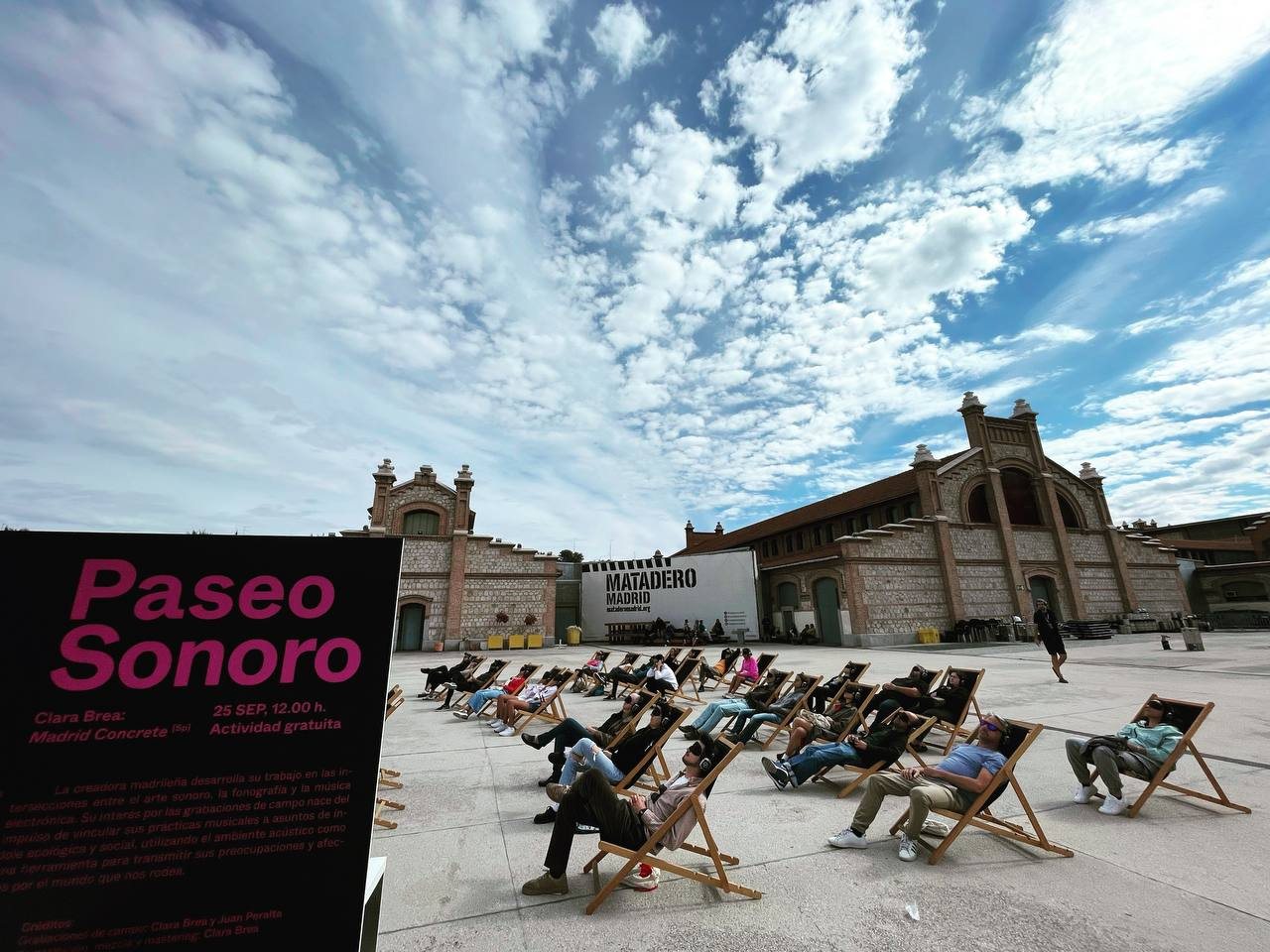 Cartel de Paseo Sonoro, Clara Brea: Madrid Concrete, en L.E.V. Matadero 2022